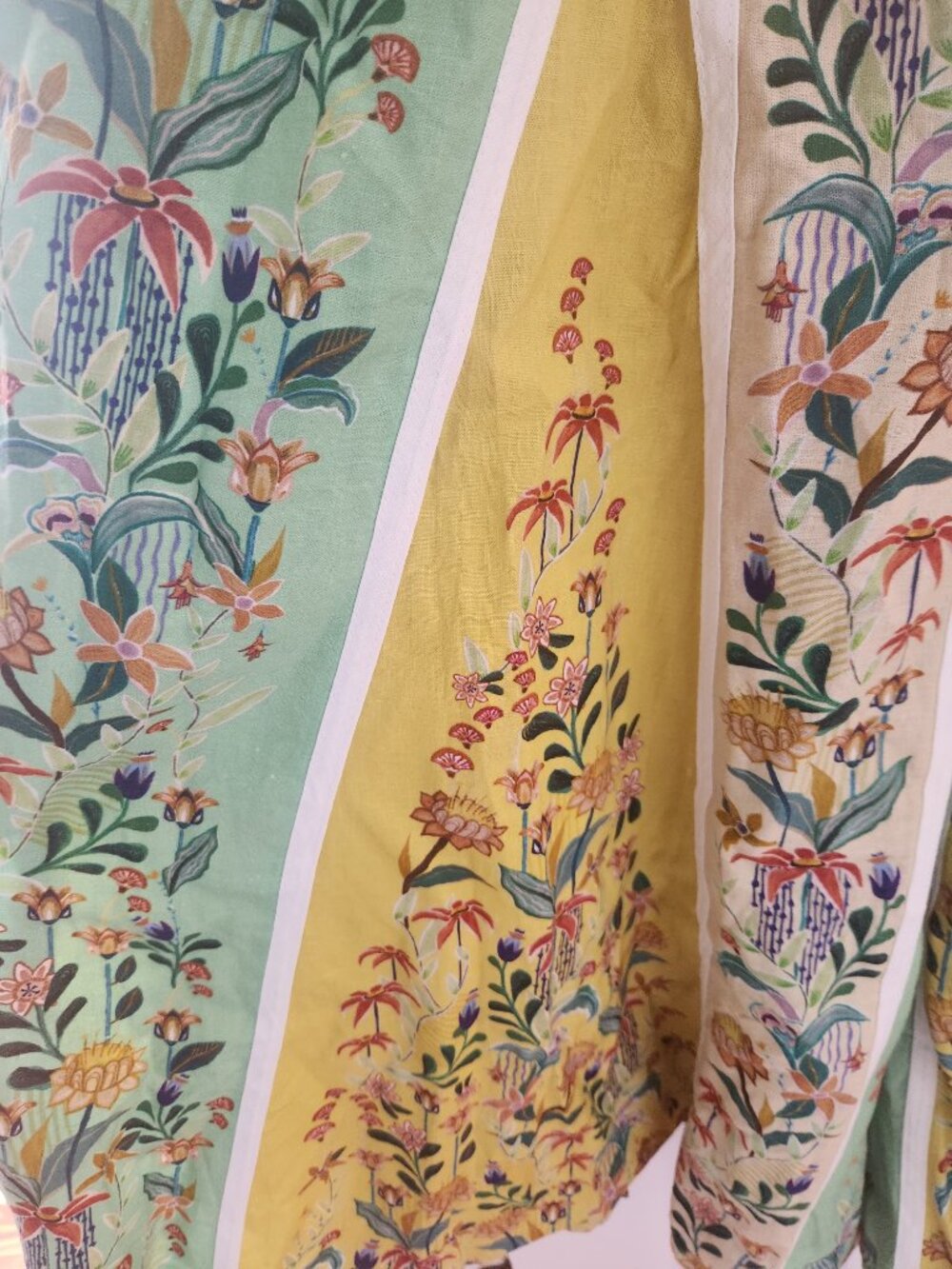 Farm Rio Delicate Floral Stripes Maxi Dress - Picture 9 of 14
